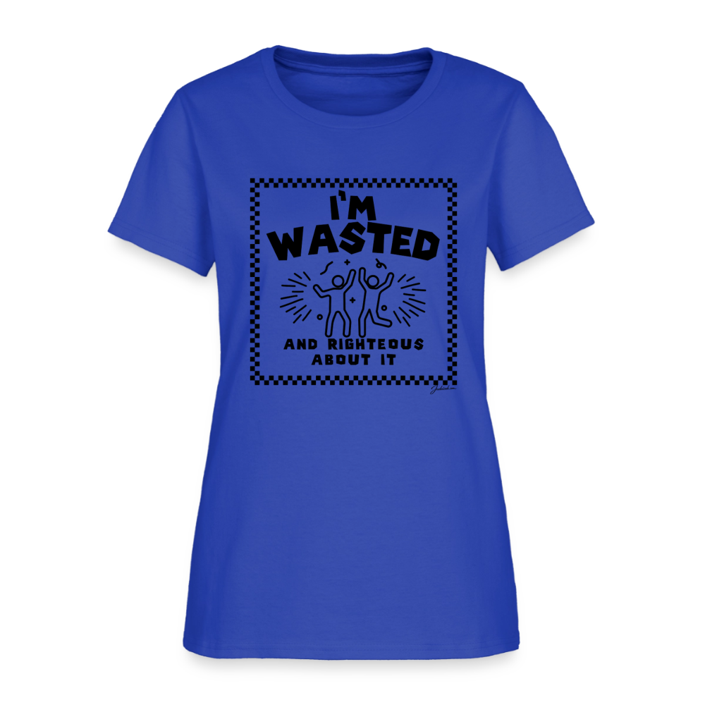 Wasted & Righteous Women's T-Shirt - royal blue