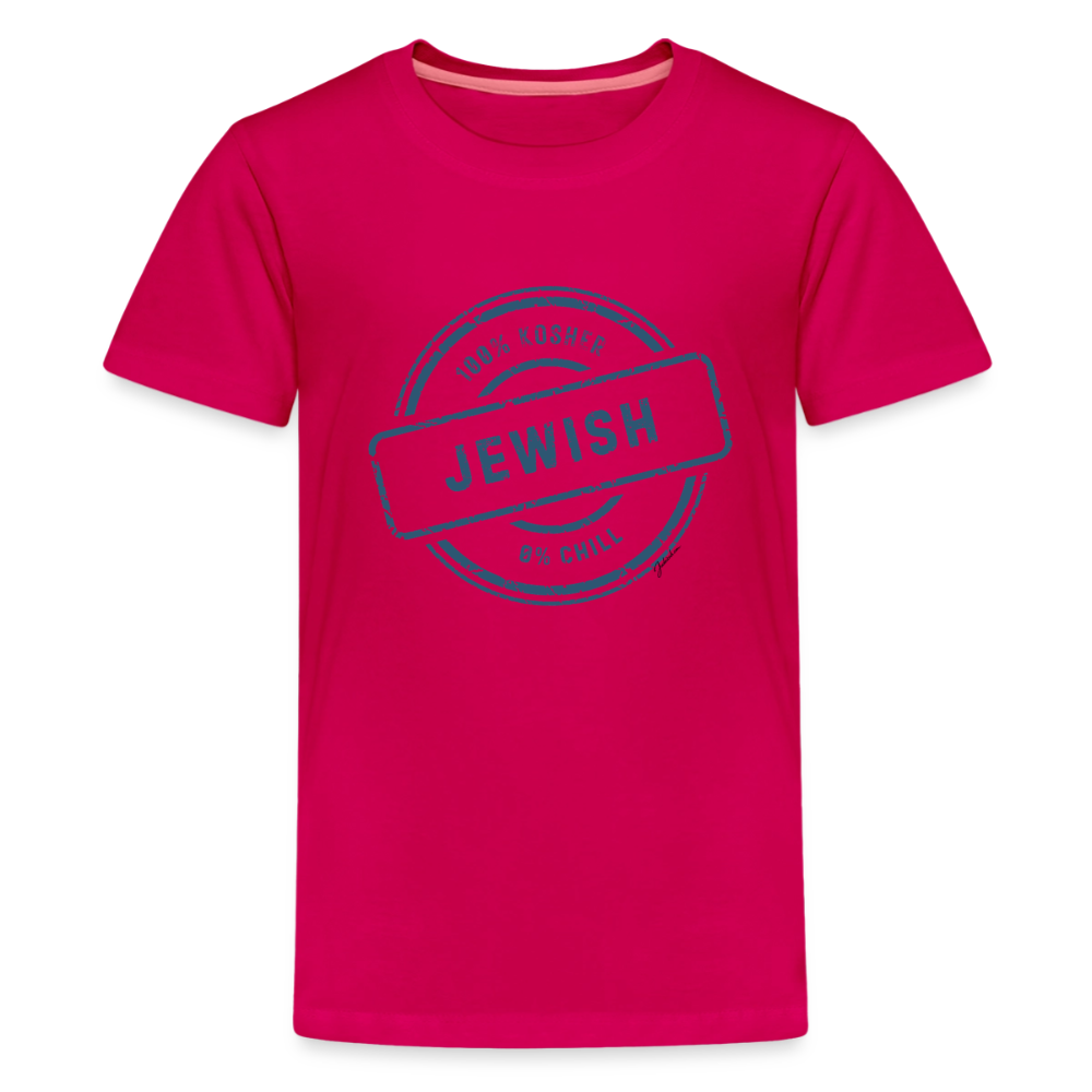 100% Jewish Kids' Premium T-Shirt - dark pink