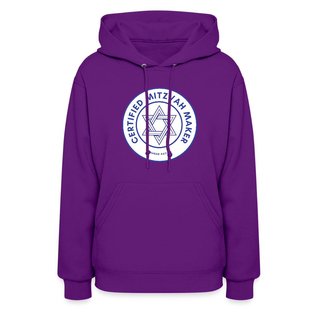 Certified Mitzvah Maker Women's Hoodie - purple
