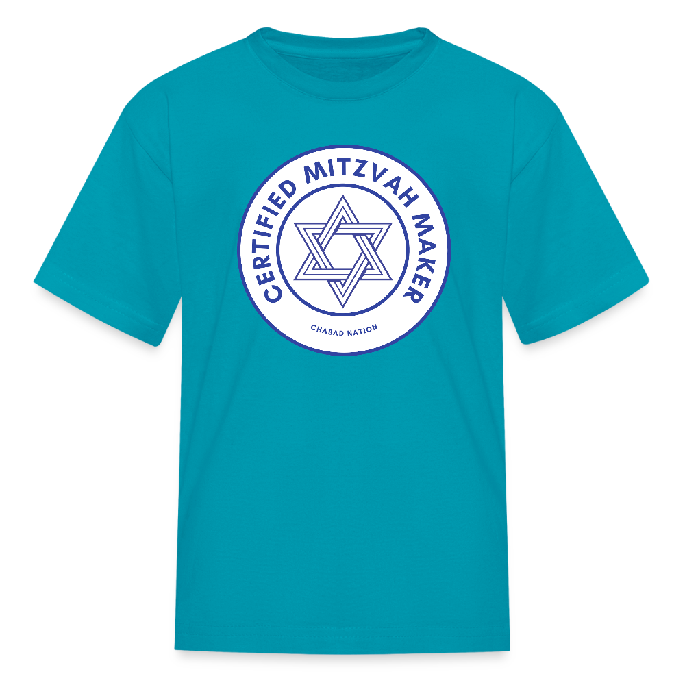 Certified Mitzvah Maker Kids' T-Shirt - turquoise