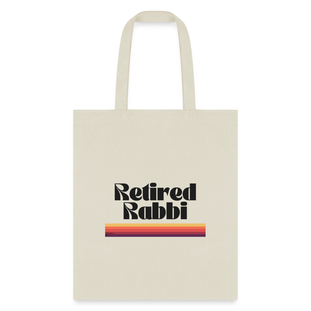 Retired Rabbi vTote Bag - natural
