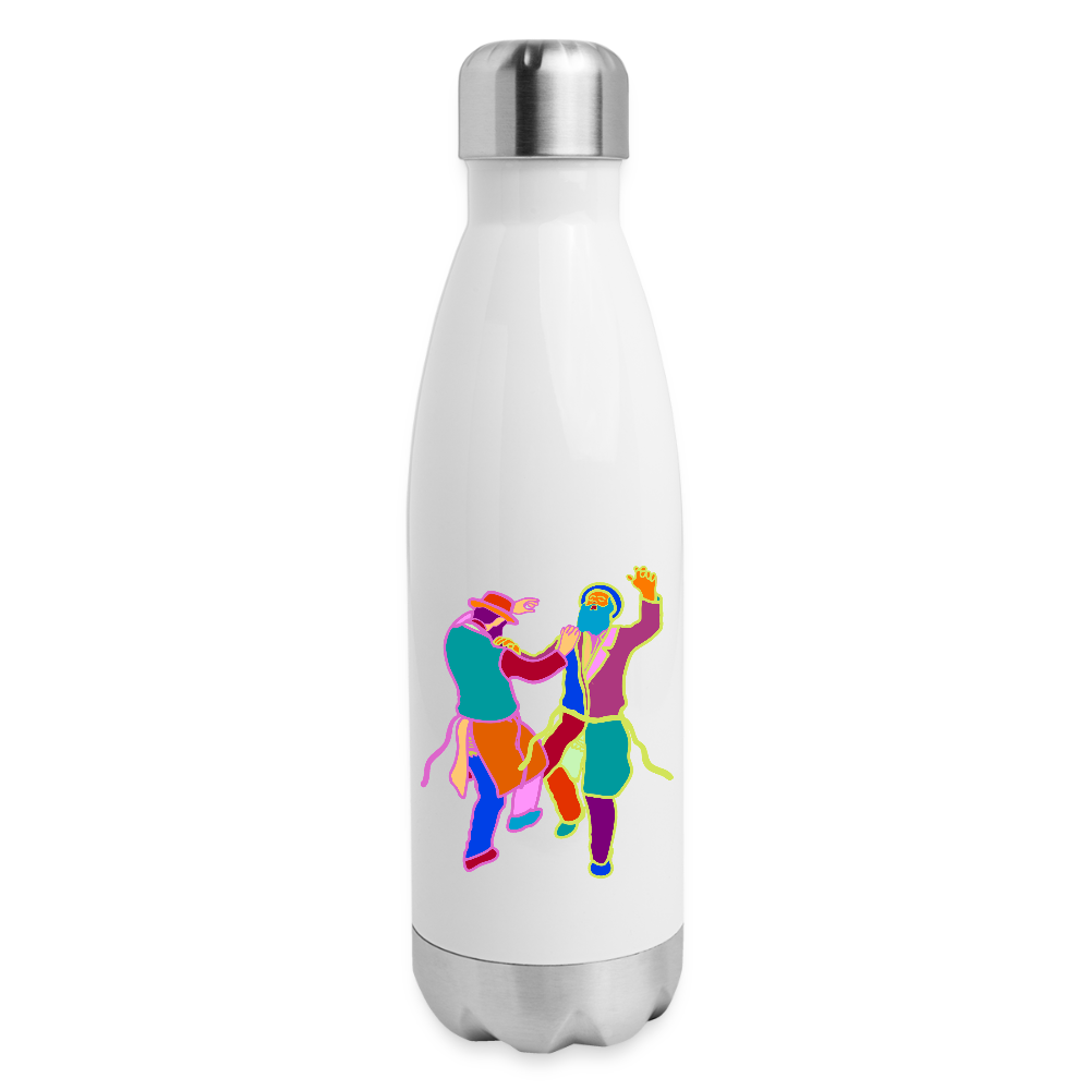 Colorful Dancing Rabbis Insulated Stainless Steel Water Bottle - white