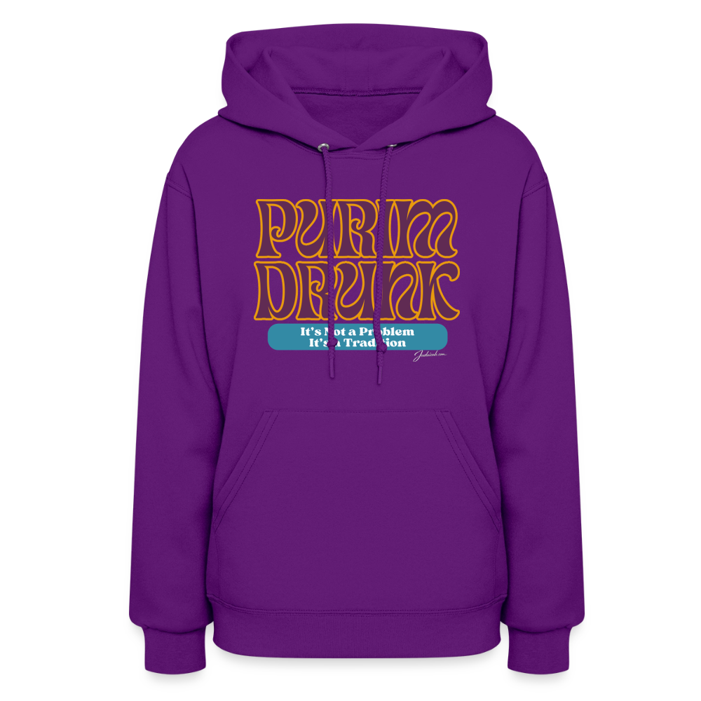 Purim Drunk Women's Hoodie - purple