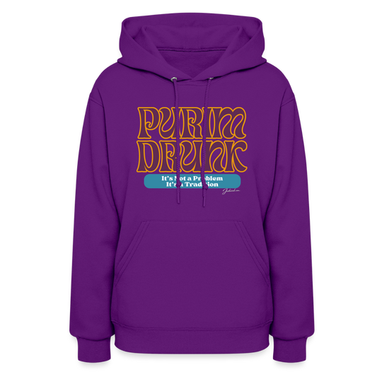 Purim Drunk Women's Hoodie - purple