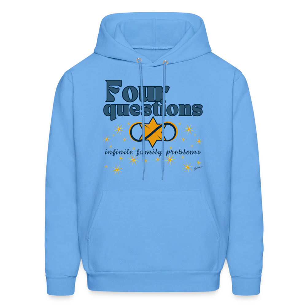 Four Questions Men's Hoodie - carolina blue