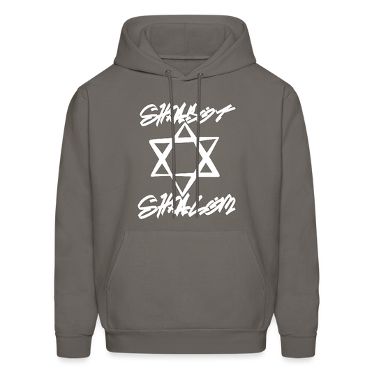 Shabbat Shalom Graffiti Light Star Men's Hoodie - asphalt gray