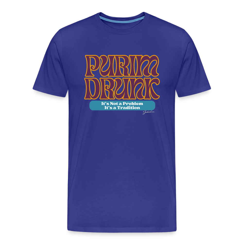 Purim Drunk Men's Premium T-Shirt - royal blue