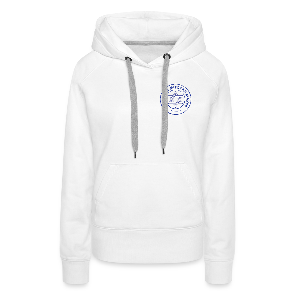 Certified Mitzvah Maker Badge Women’s Premium Hoodie - white
