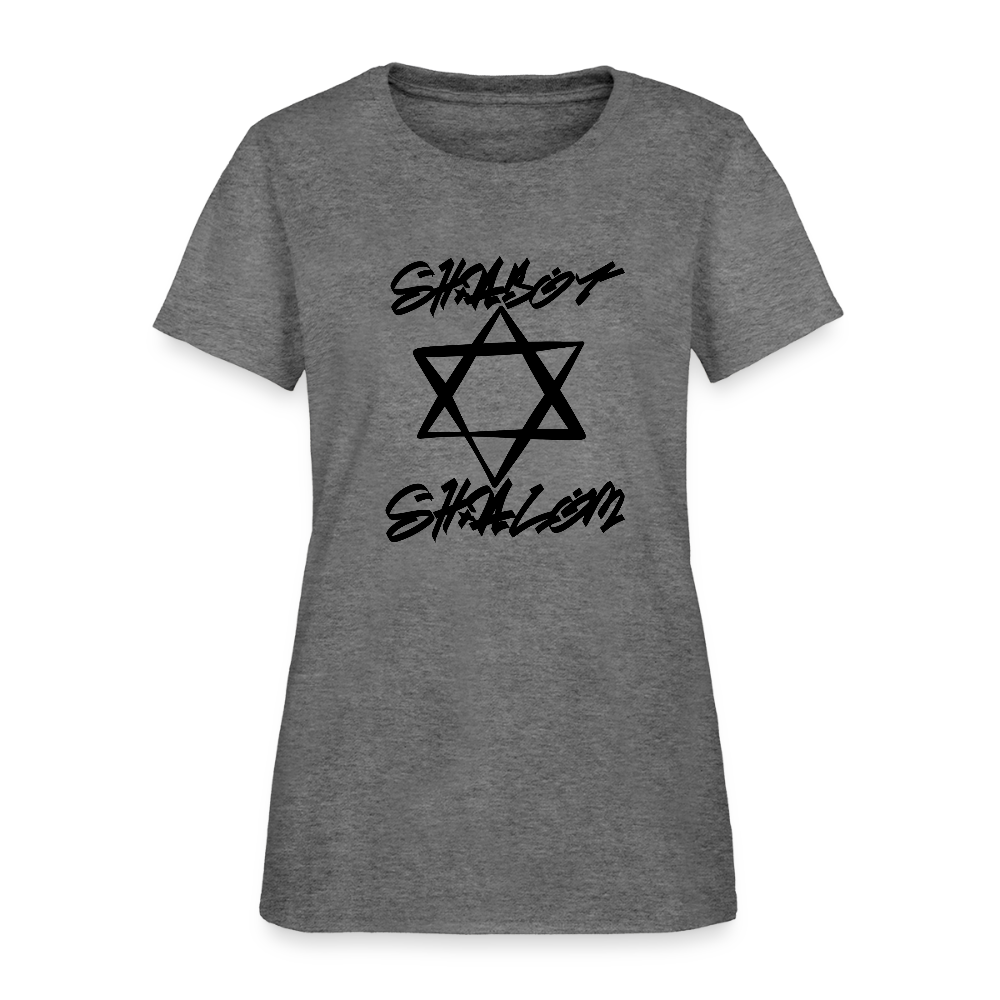 Shabbat Shalom Graffiti Star Women's T-Shirt - graphite heather
