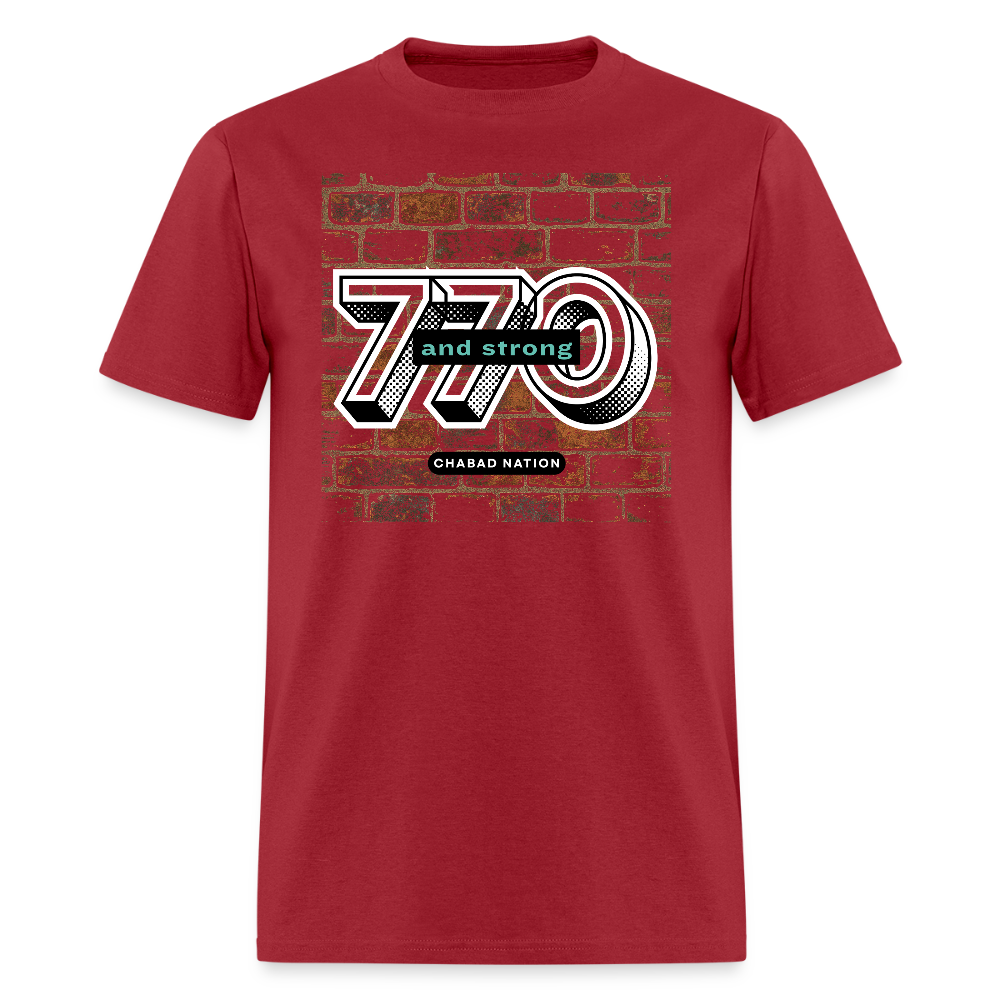 770 And Strong Men's T-Shirt | GILDAN 5000 - dark red