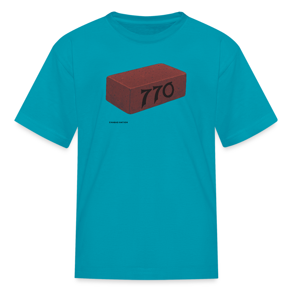 770 Solid Brick Kids' T-Shirt - turquoise