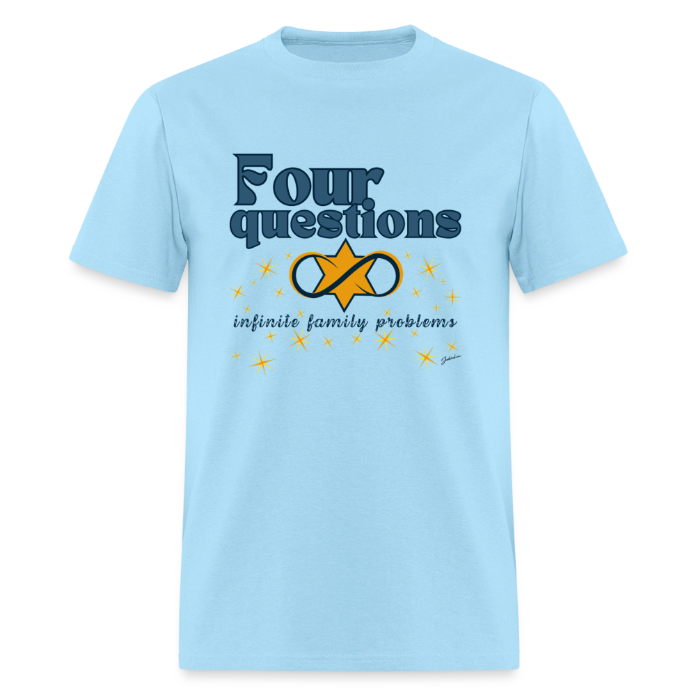 Four Questions Men's T-Shirt | GILDAN 5000 - powder blue