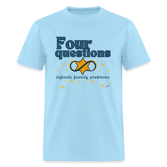 Four Questions Men's T-Shirt | GILDAN 5000 - powder blue