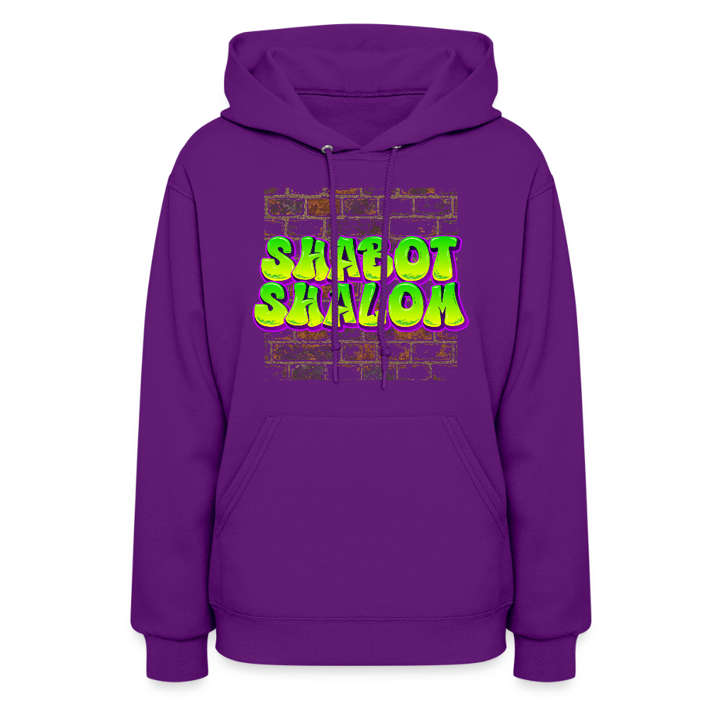 Shabot Shalom Brick 770 Graffiti Women's Hoodie - purple