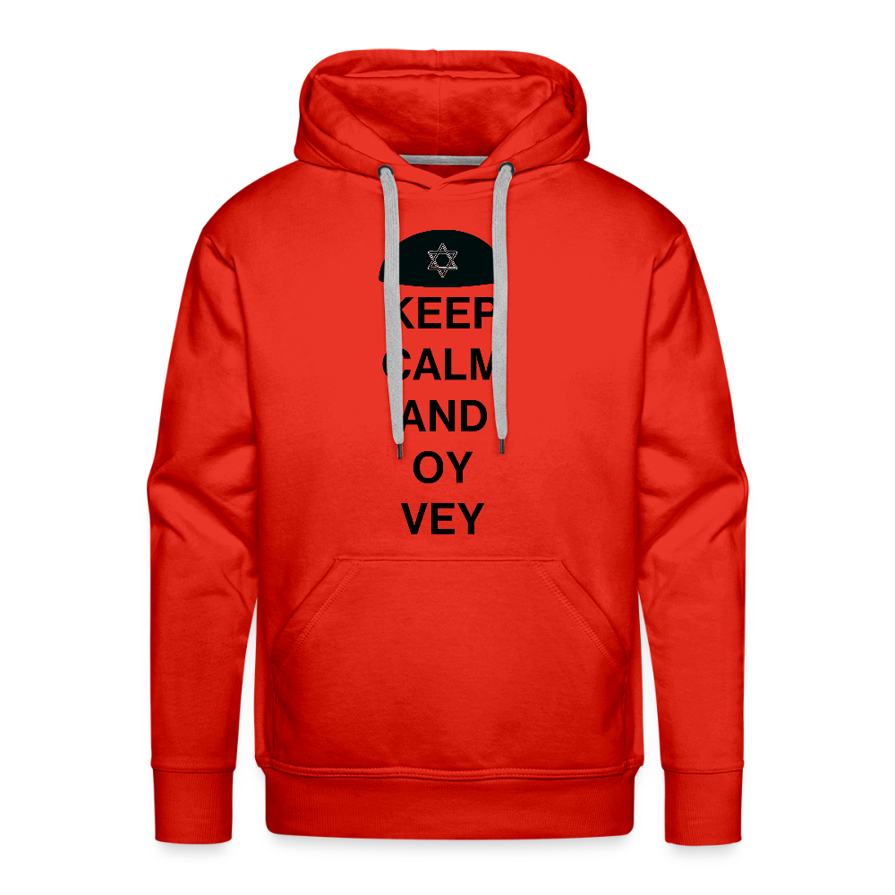 Keep Calm and Oy Vey Men’s Premium Hoodie - red