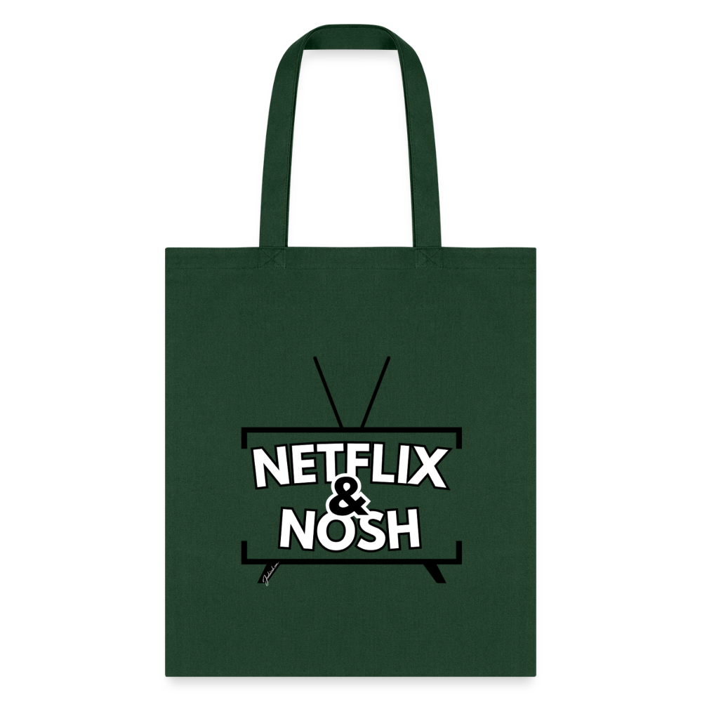 Netflix & Nosh Tote Bag - forest green