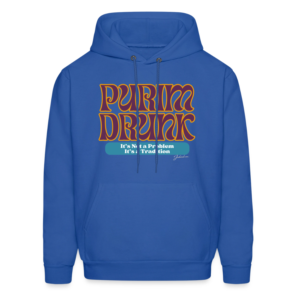 Purim Drunk Men's Hoodie - royal blue