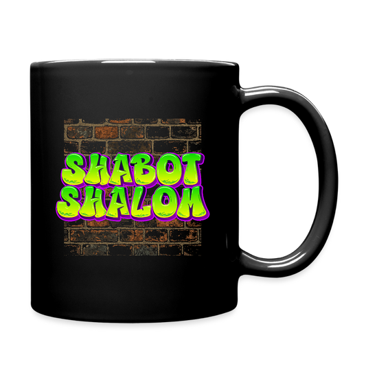 Shabot Shalom Brick 770 Graffiti Full Color Mug - black