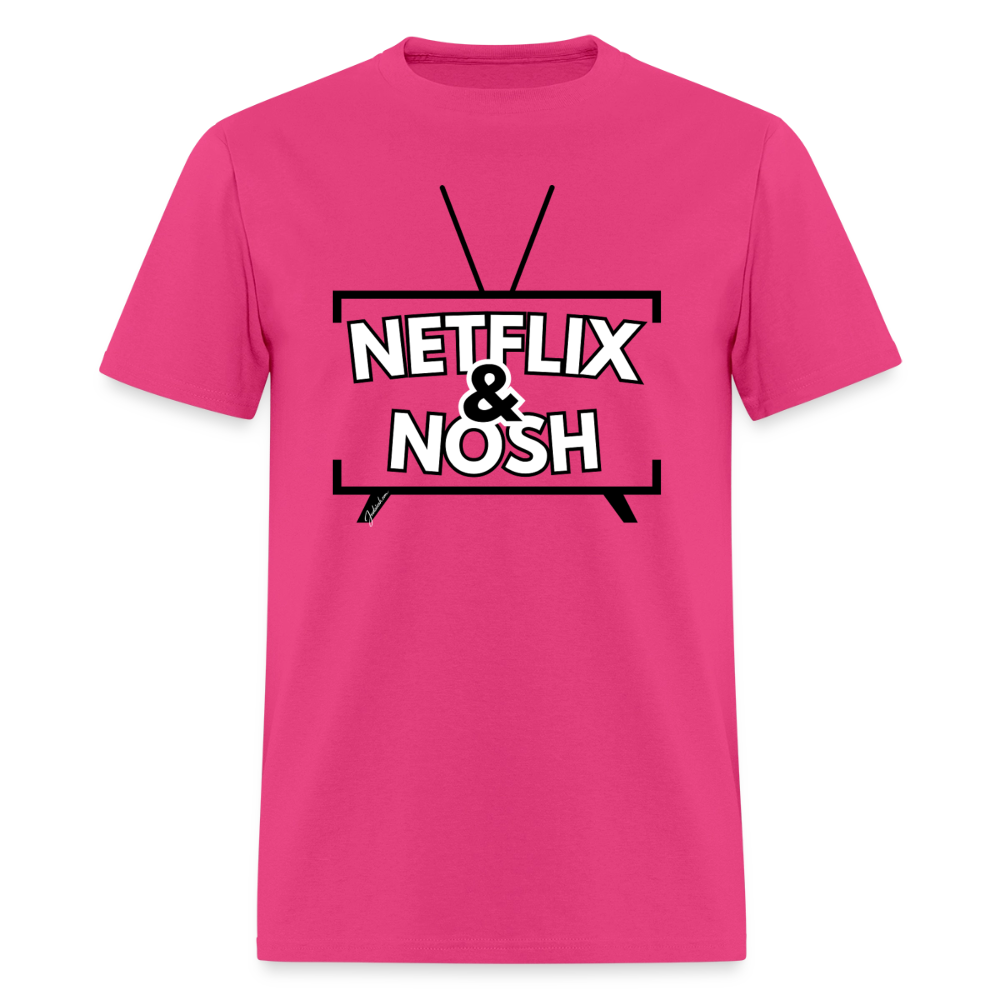 Netflix & Nosh Men's T-Shirt | GILDAN 5000 - fuchsia