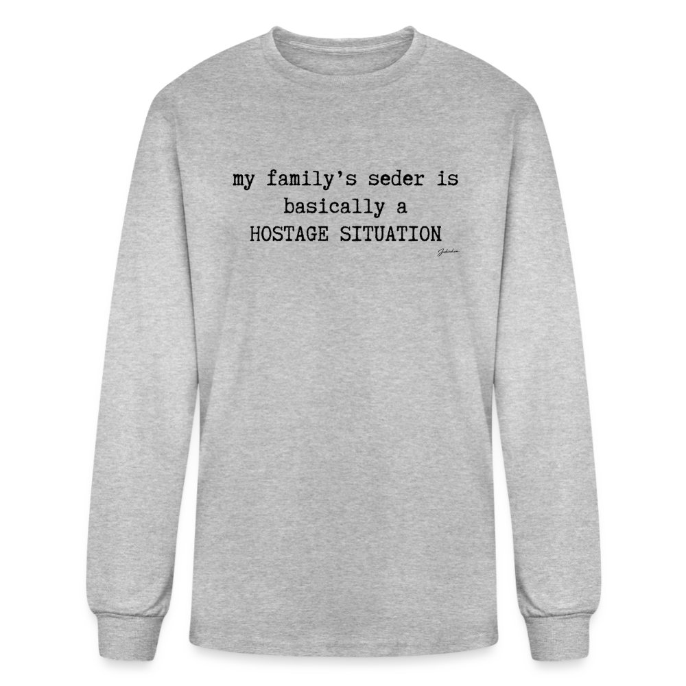 Seder Hostage Men's Long Sleeve T-Shirt - heather gray