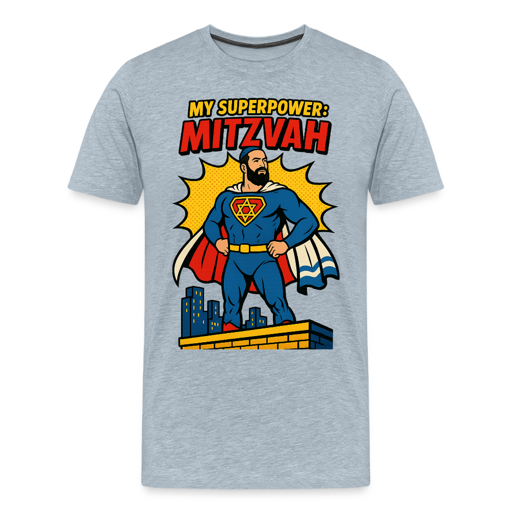 My Superpower: Mitzvah Men's Premium T-Shirt - heather ice blue