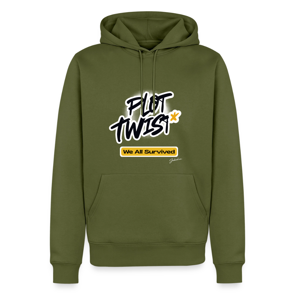 Plot Twist Men’s Premium Hoodie - khaki green 
