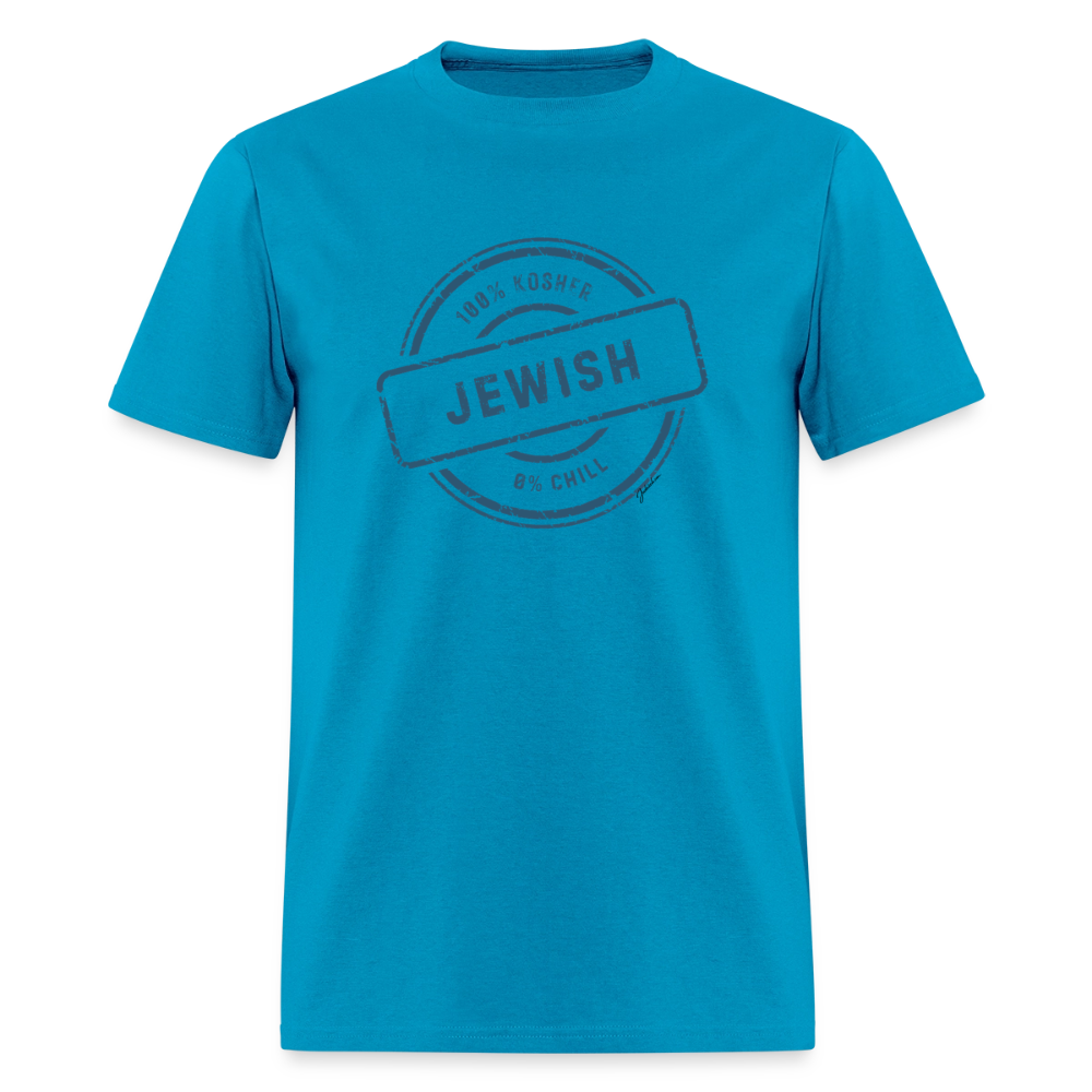 100% Jewish Men's T-Shirt | GILDAN 5000 - turquoise