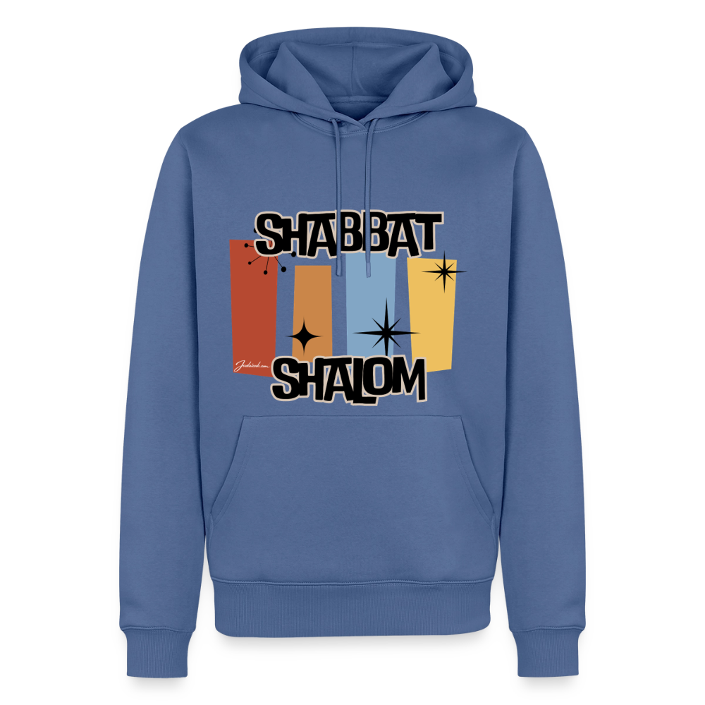 Retro Shabbat Men’s Premium Hoodie - stone blue 