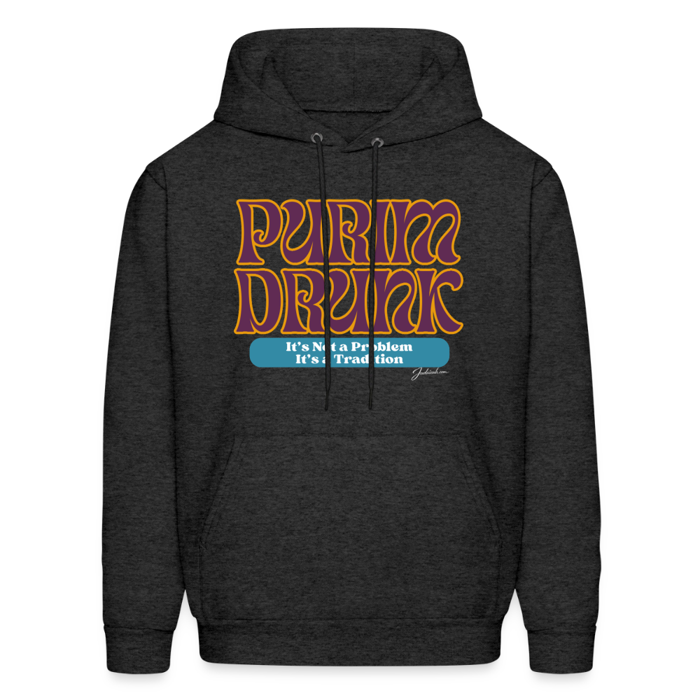Purim Drunk Men's Hoodie - charcoal grey