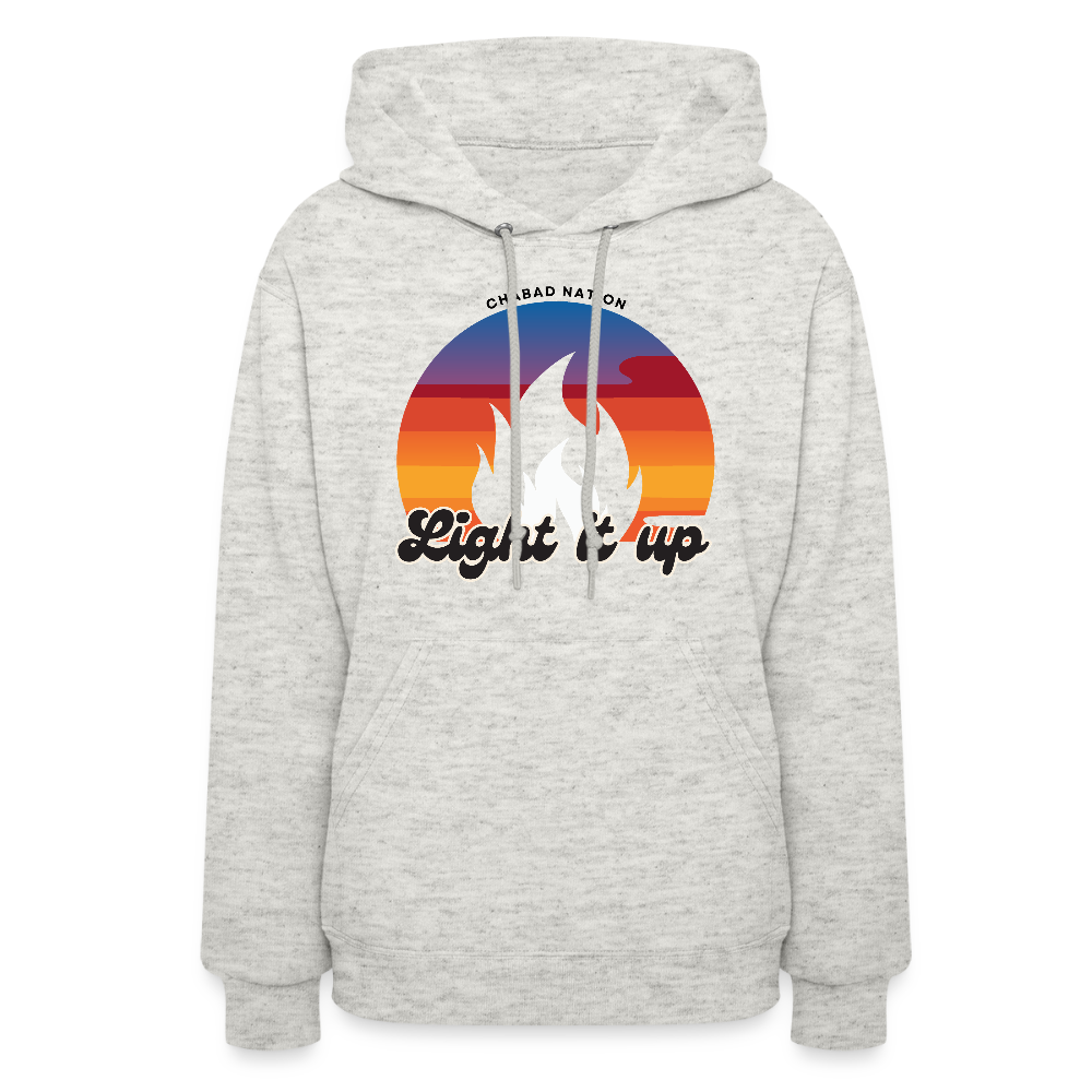Light It Up Women's Hoodie - heather oatmeal