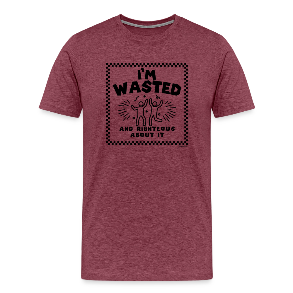 Wasted & Righteous Men's Premium T-Shirt - heather burgundy