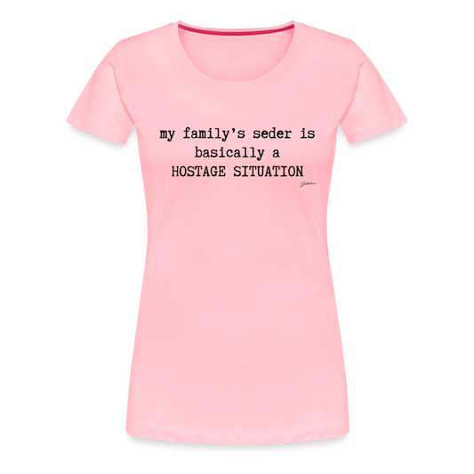 Seder Hostage Women’s Premium T-Shirt - pink