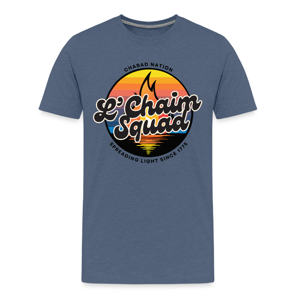 L’Chaim Squad – Spreading Light Men's Premium T-Shirt - heather blue