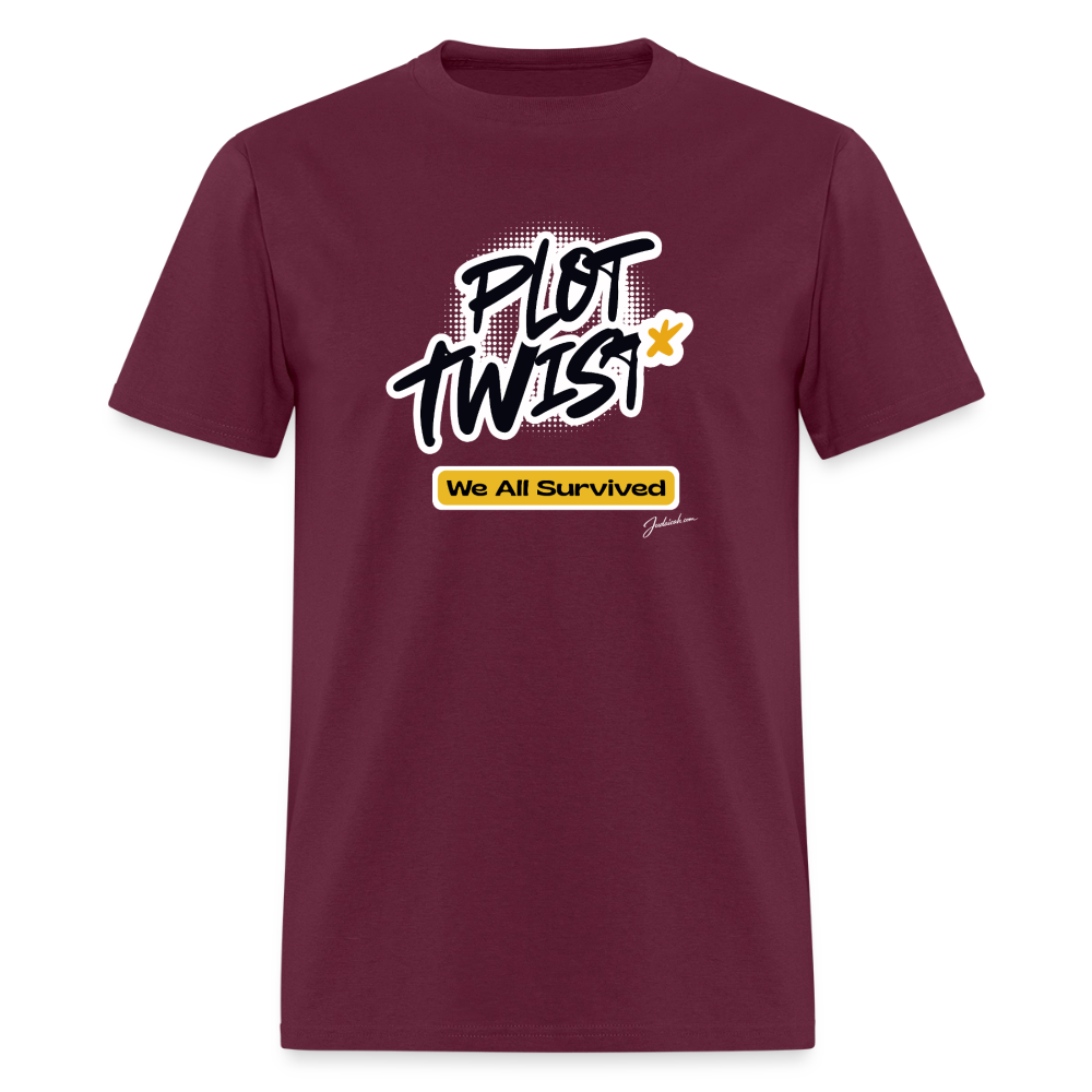 Plot Twist Men's T-Shirt | GILDAN 5000 - burgundy