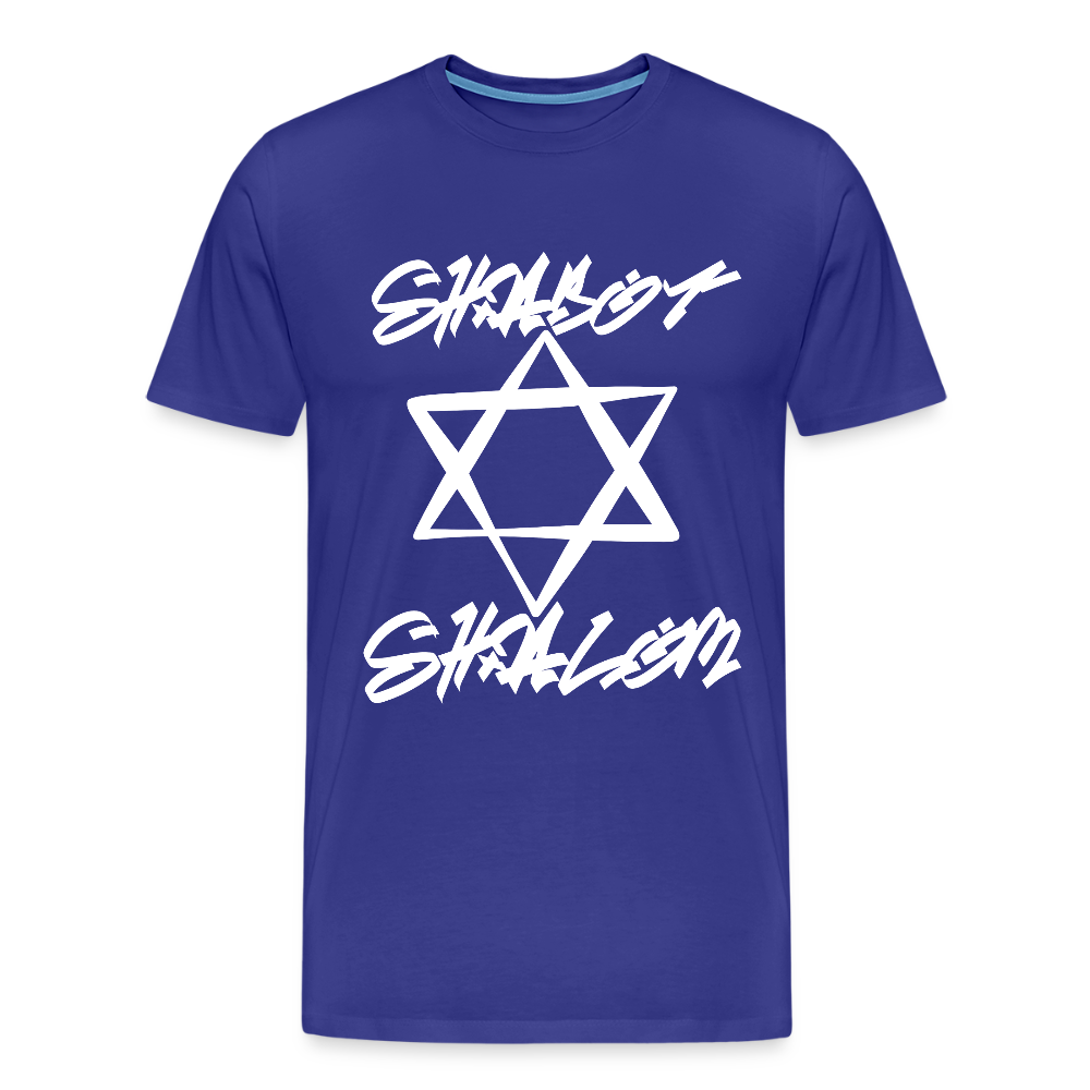 Shabbat Shalom Graffiti Light Star Men's Premium T-Shirt - royal blue