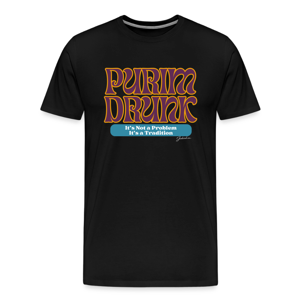 Purim Drunk Men's Premium T-Shirt - black