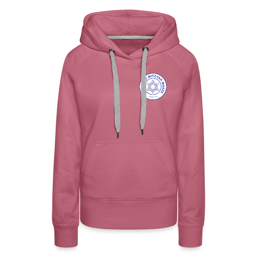 Certified Mitzvah Maker Badge Women’s Premium Hoodie - mauve