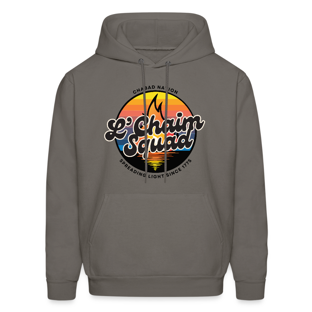 L’Chaim Squad – Spreading Light Men's Hoodie - asphalt gray