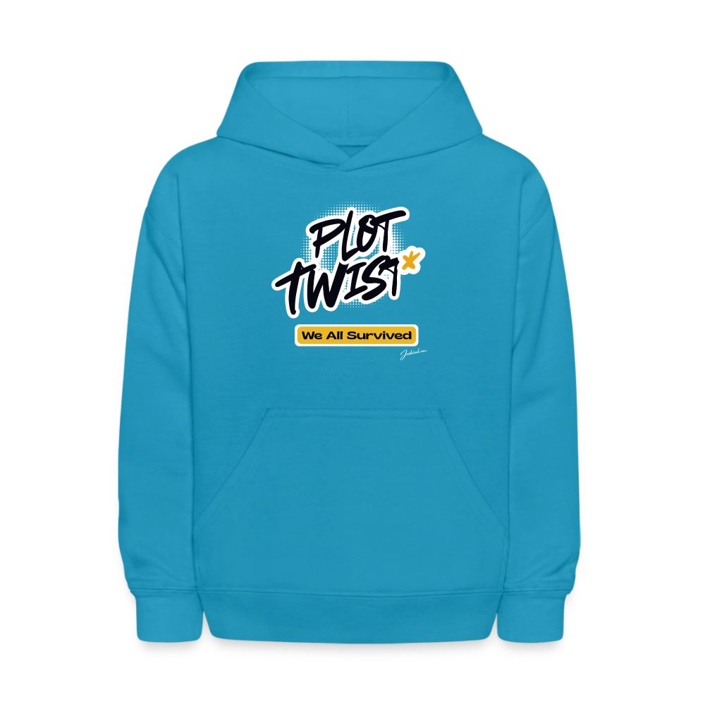Plot Twist Kids' Hoodie - turquoise