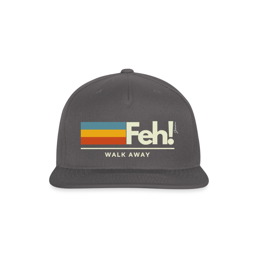 Feh! Snapback Baseball Cap - dark grey