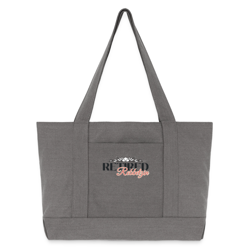 Retired Rabbetzin Cotton Pigment Dyed Tote Bag - charcoal grey