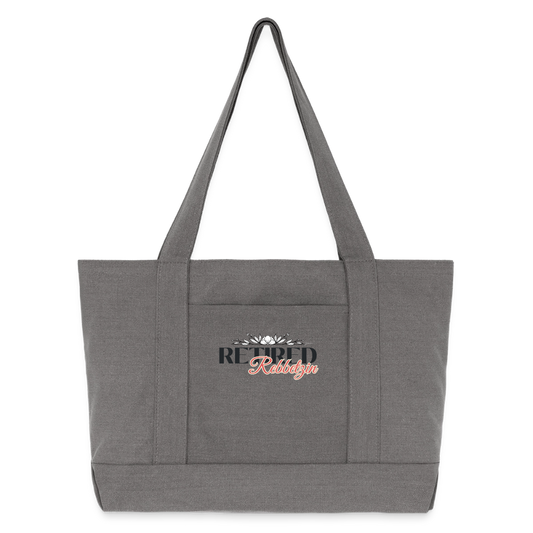 Retired Rabbetzin Cotton Pigment Dyed Tote Bag - charcoal grey