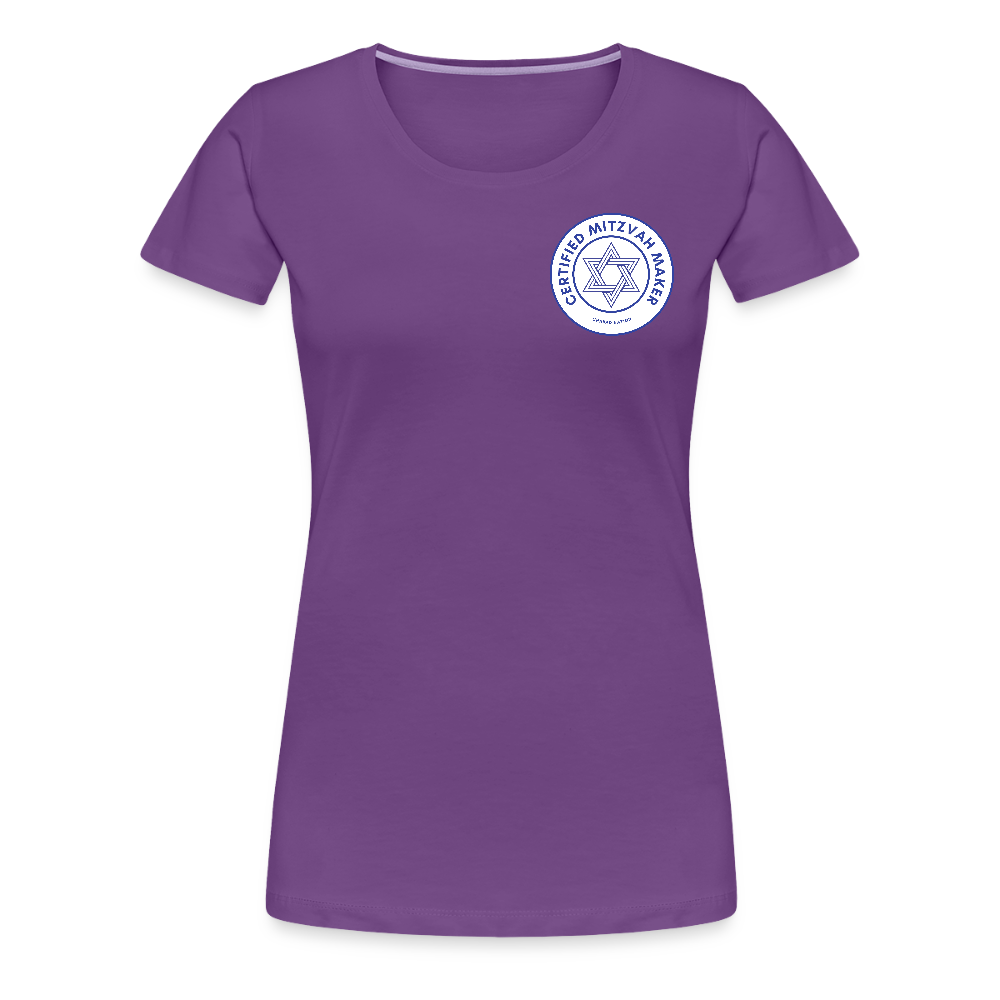 Certified Mitzvah Maker Badge Women’s Premium T-Shirt - purple