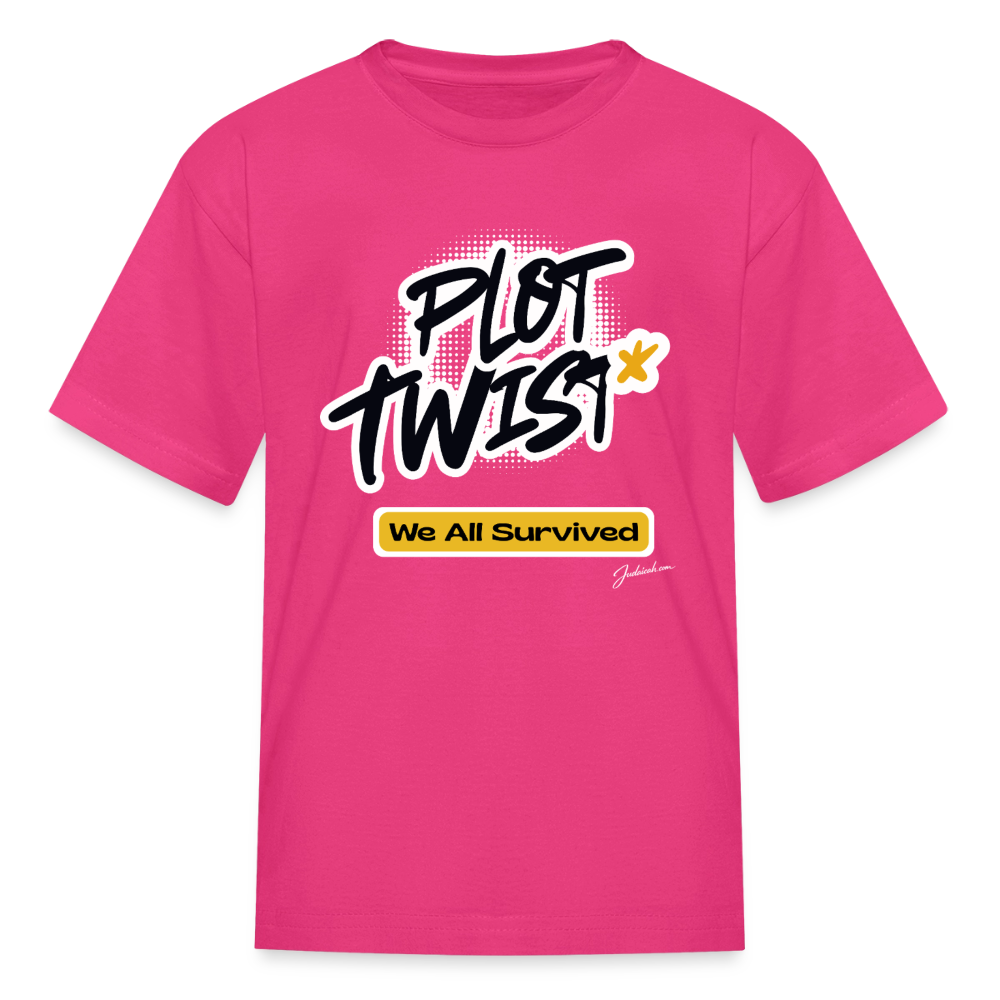Plot Twist Kids' T-Shirt - fuchsia