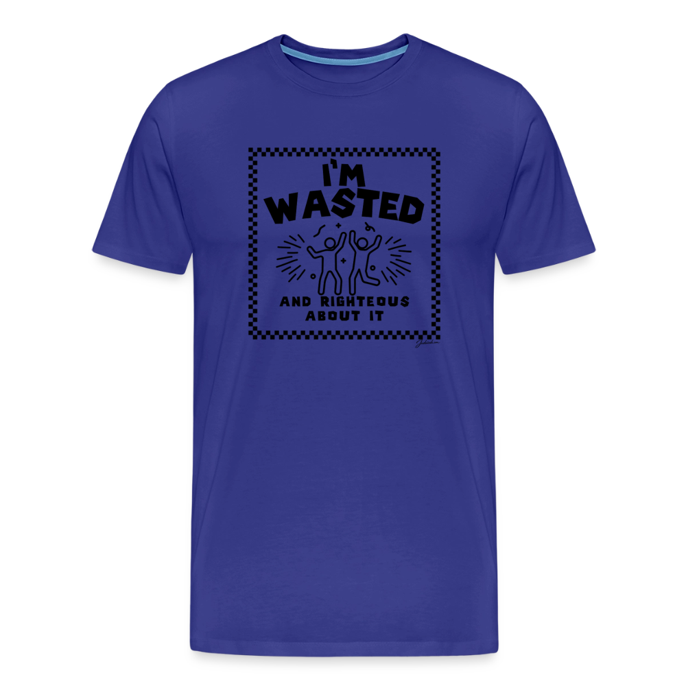 Wasted & Righteous Men's Premium T-Shirt - royal blue