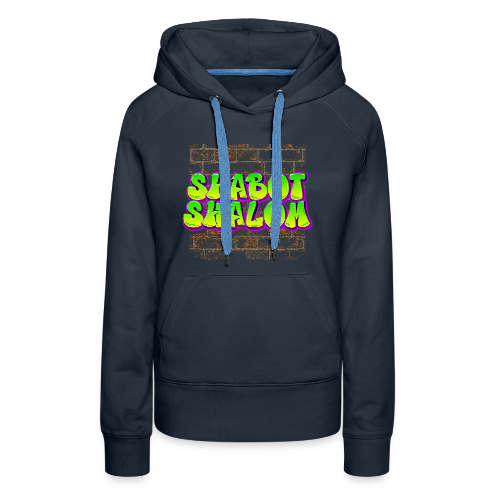 Shabot Shalom Brick 770 Graffiti Women’s Premium Hoodie - navy