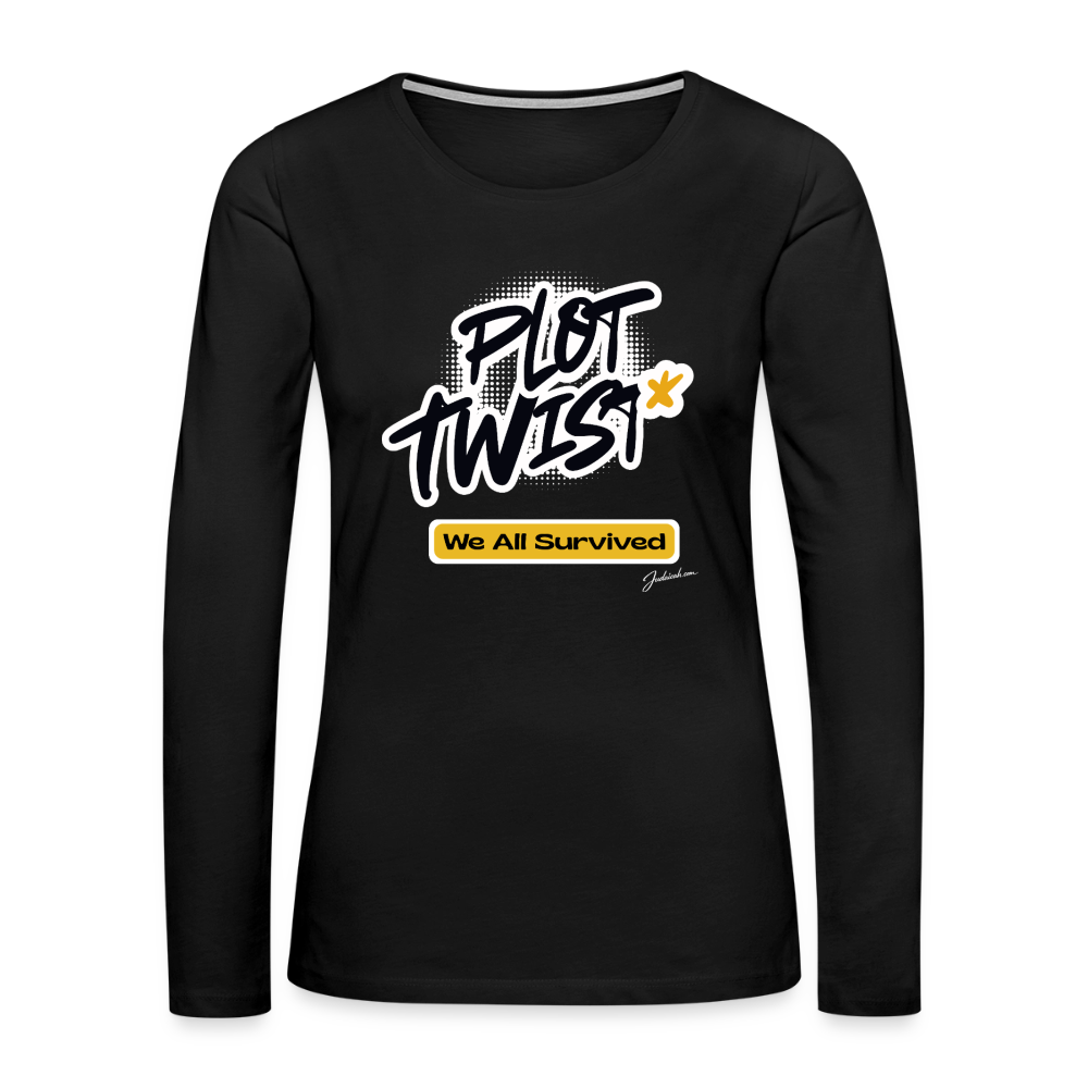 Plot Twist Women's Premium Long Sleeve T-Shirt - black
