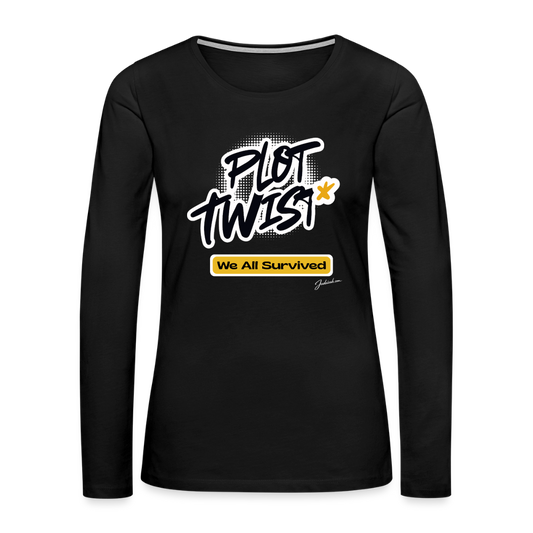 Plot Twist Women's Premium Long Sleeve T-Shirt - black
