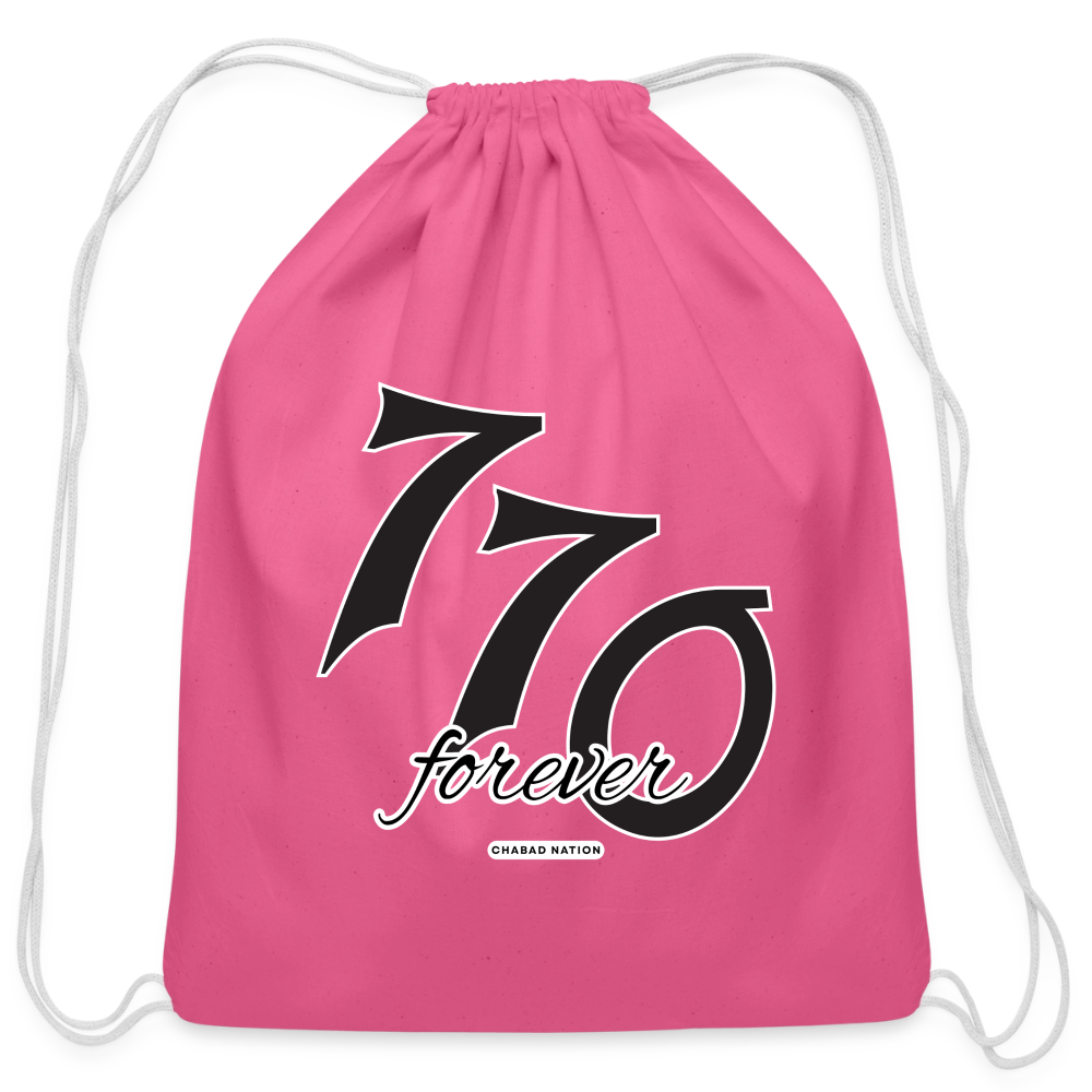 770 Forever Cotton Drawstring Bag - pink