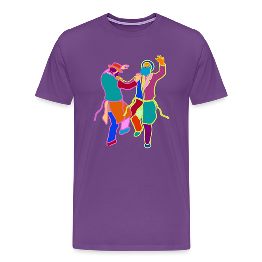 Colorful Dancing Rabbis Men's Premium T-Shirt - purple